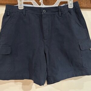 Outdoor Gorpcore Columbia PFG Cargo Fishing Shorts Mens M Navy Blue